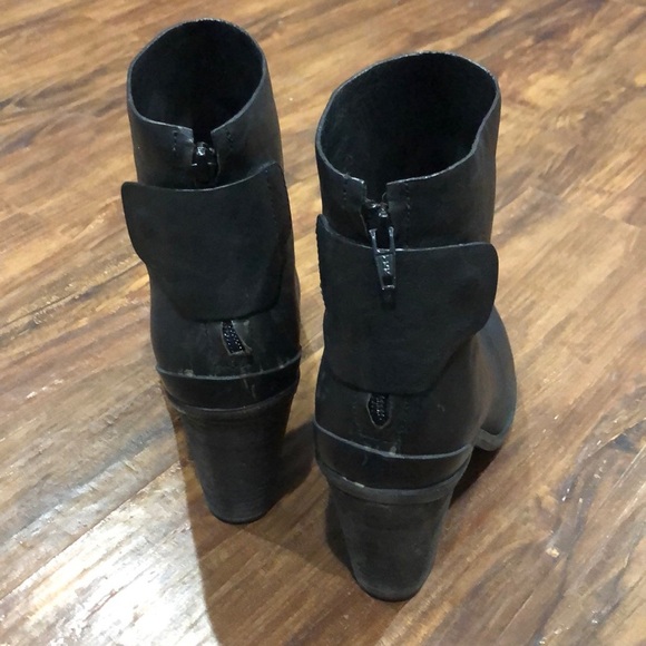 Rag & Bone black leather ankle boots sz 39.5 - Picture 2 of 3
